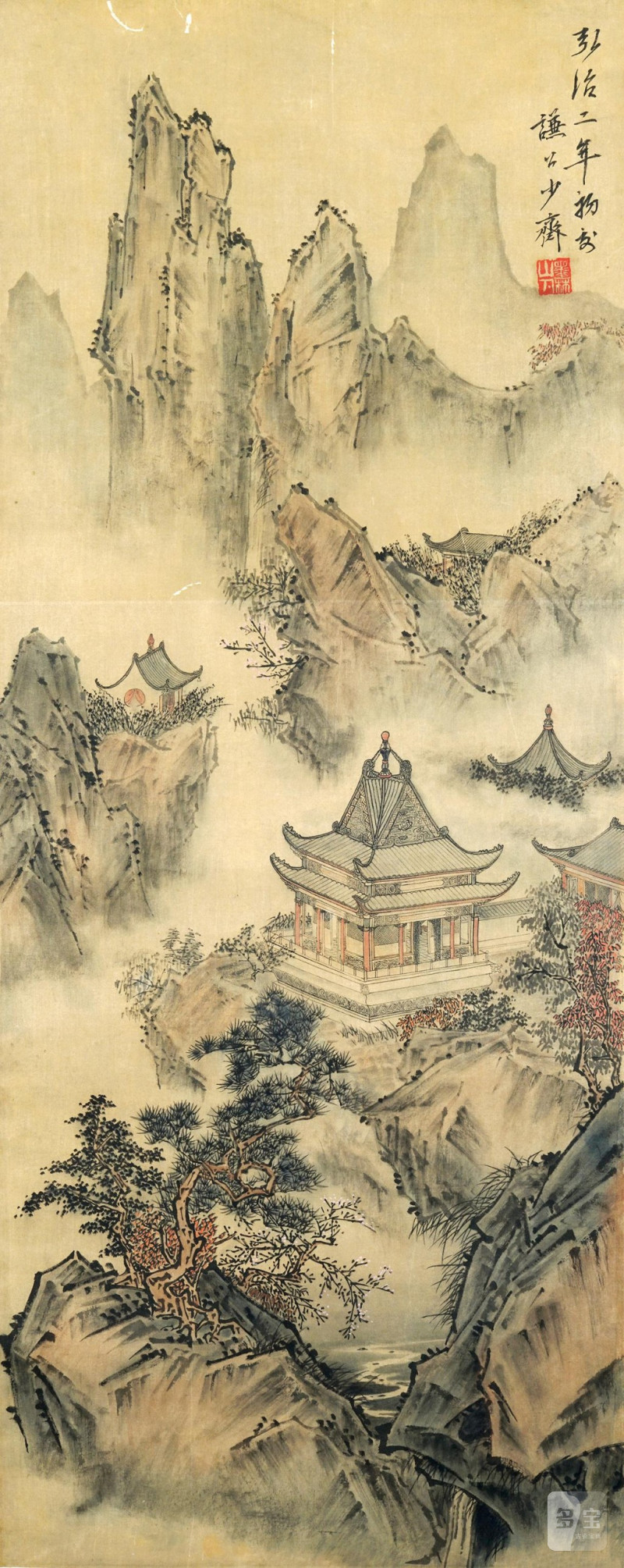    明 默林 山水